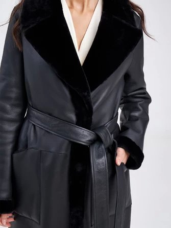 Классическое женское пальто из натуральной овчины премиум класса 2006-1