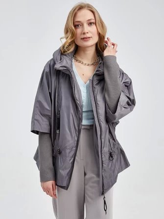 Текстильная утепленная с капюшоном женская куртка 21420-1