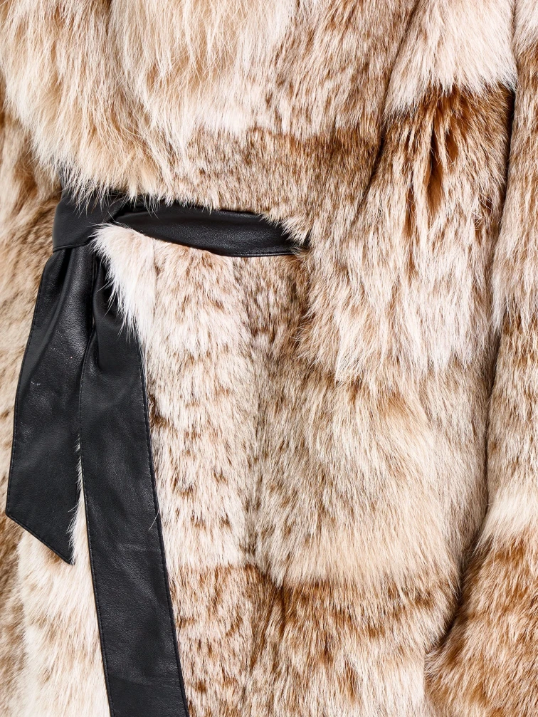 Женская шуба из меха рыси 850 -016, натуральный, размер 54, артикул 65520-3