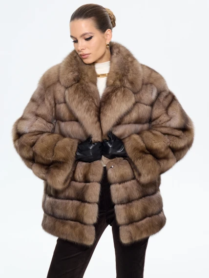 Женская шуба из меха соболя Л611-354, натуральная, размер 50, артикул 64930-0