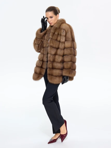 Женская шуба из меха куницы Л511-317, натуральная, размер 46, артикул 64880-7