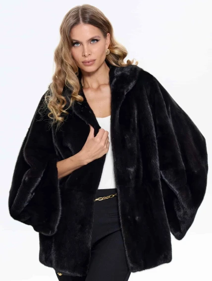 Черная норковая шуба BRASCHI 6883.H1, размер 40, артикул 34420-7