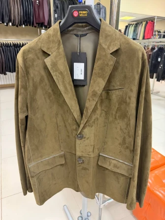 Мужской замшевый пиджак премиум класса 566з-0