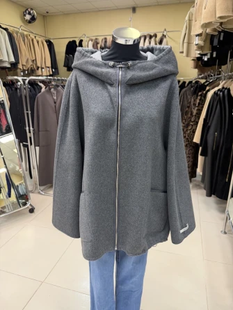 Полупальто кашемировое женское с капюшоном 1132-70-0