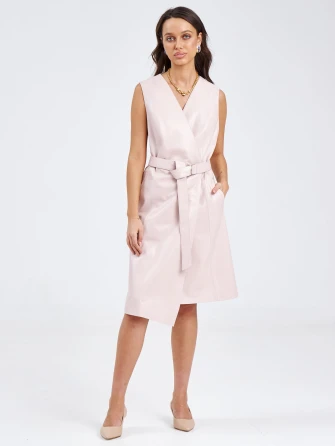 Кожаный женский сарафан из натуральной кожи 02-1