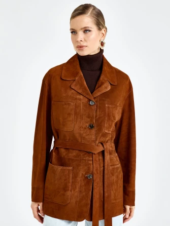 Женская замшевая куртка премиум класса 3092з-1