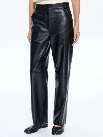 Брюки женские из натуральной кожи 10-1