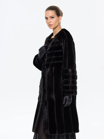 Черная норковая женская шуба BRASCHI ELN 32-1