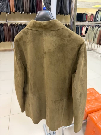 Мужской замшевый пиджак премиум класса 566з-1