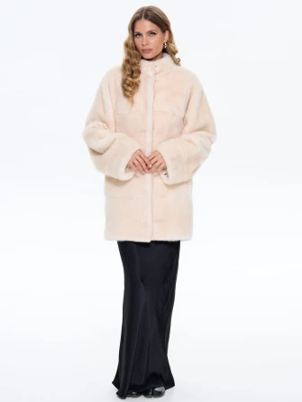 Женская поперечная норковая шуба BRASCHI LE88-1