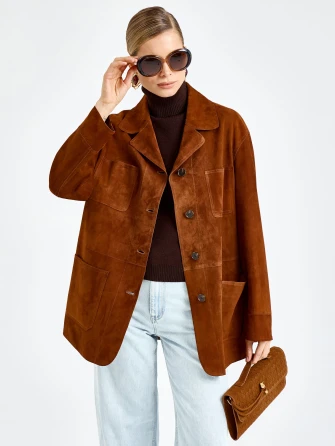 Женская замшевая куртка премиум класса 3092з-0